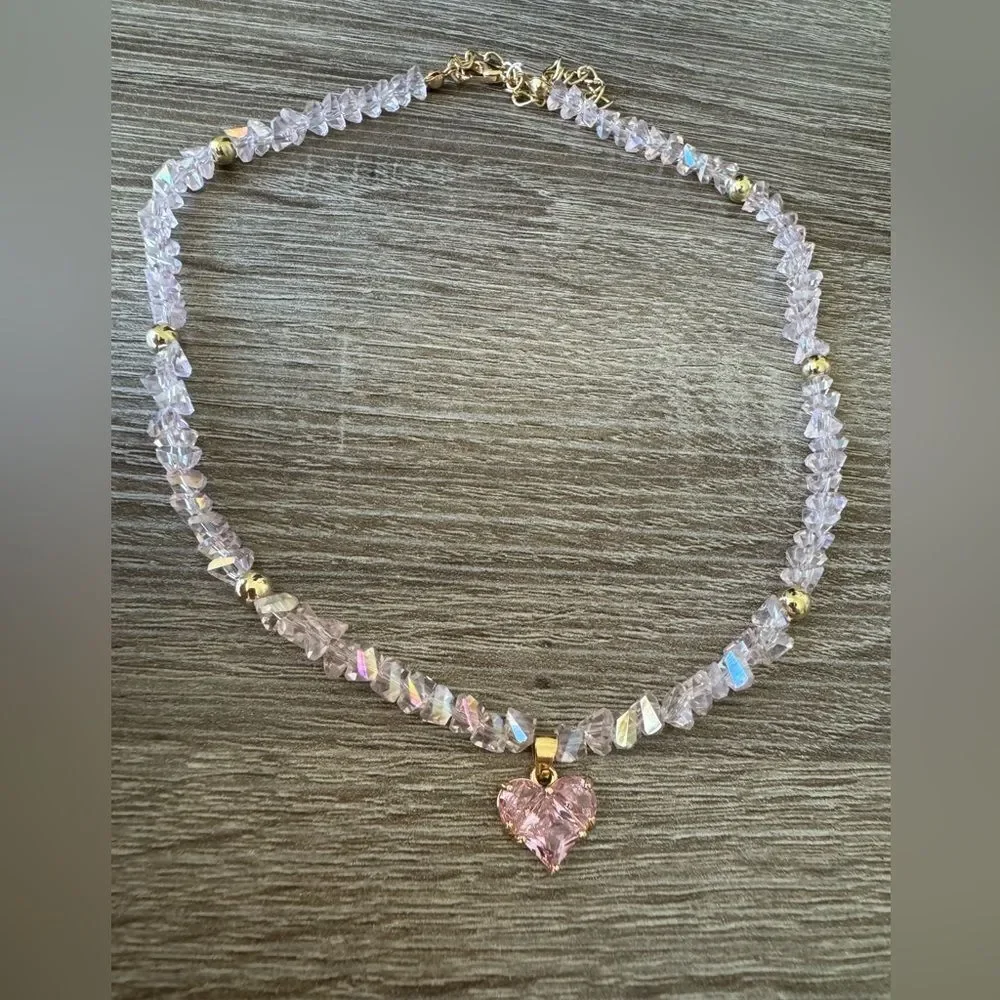 Bohemian heart necklace N800